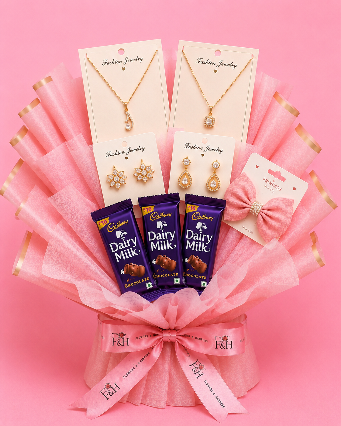 Jewelry & Chocolate Gift Bouquet