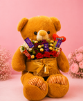 Giant Teddy Chocolate & Rose Gift Hamper
